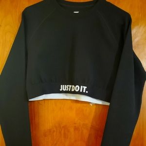 Womens Nike black crop top size L